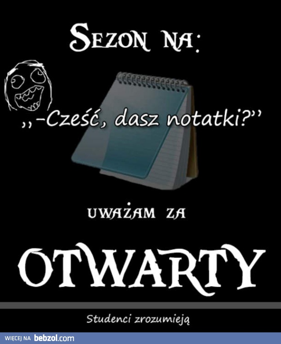 Cześć, dasz notatki?