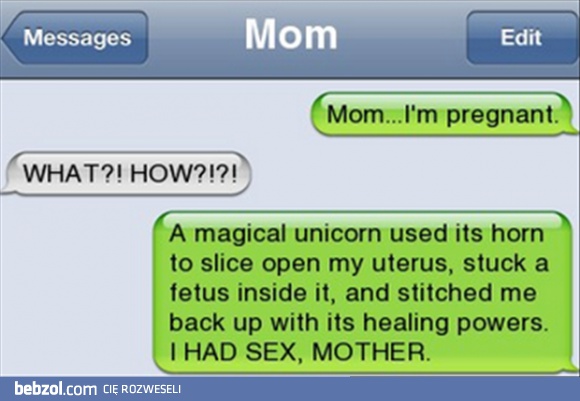 Mamo jestem w ciąży...