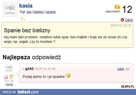 Spanie bez bielizny