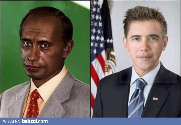 Czarny Putin i biały Obama
