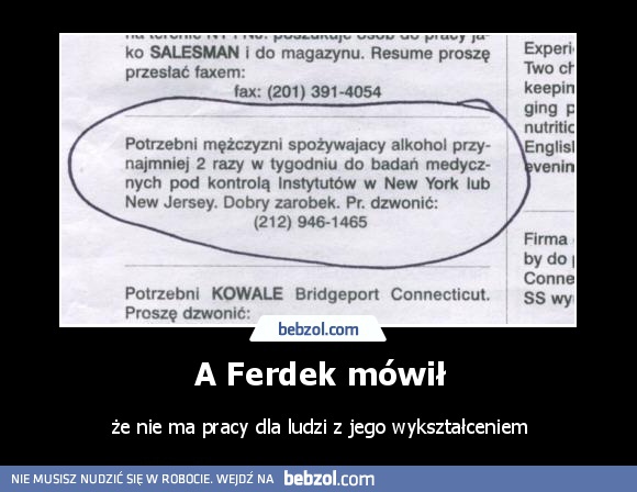 A Ferdek mówił