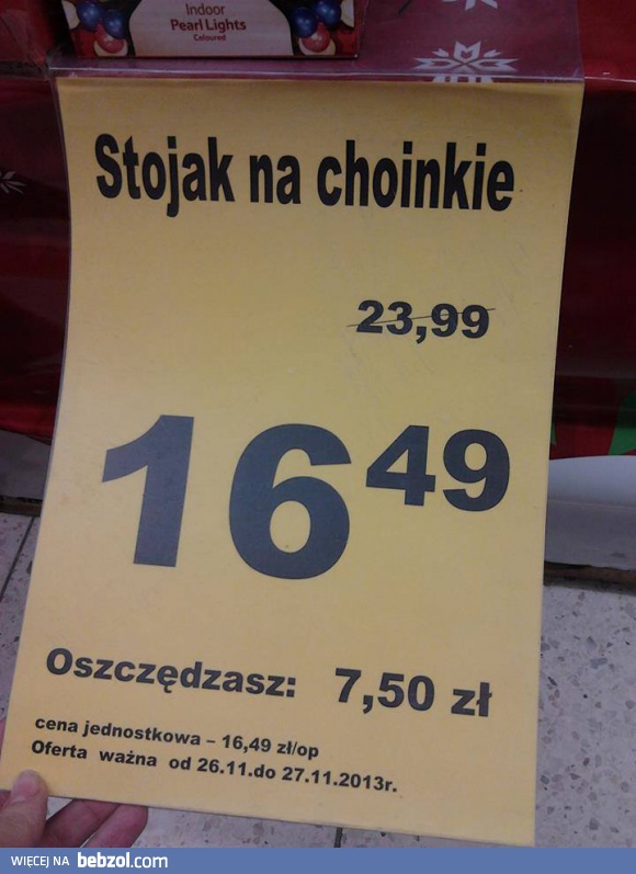 Stojak na choinkię