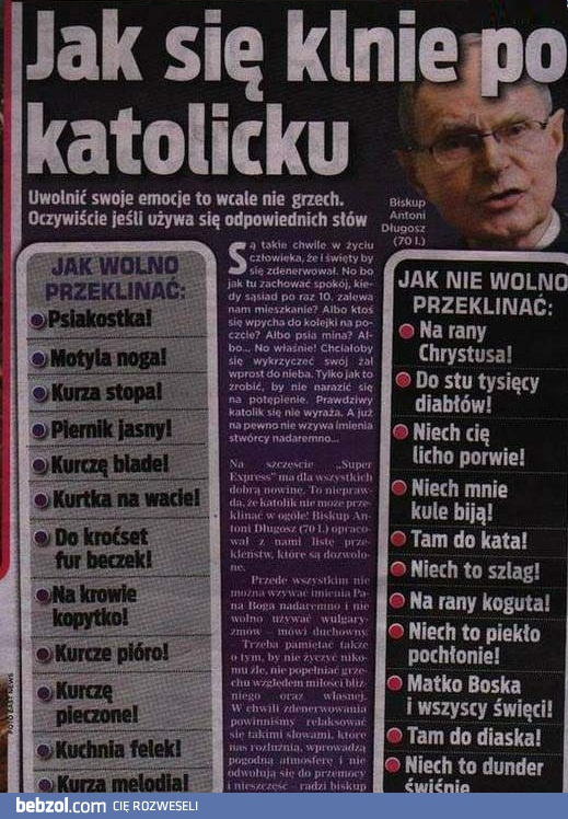 Jak się klnie po katolicku