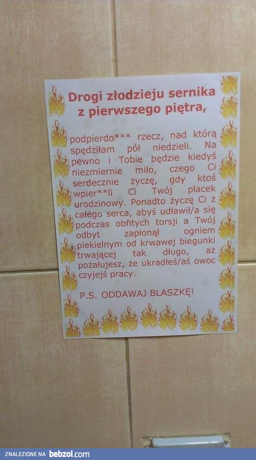 Apel do złodzieja
