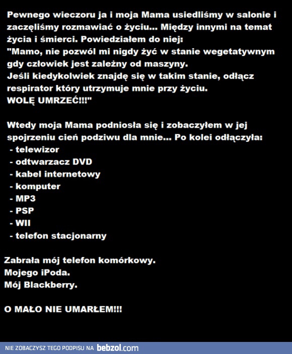 Poważna rozmowa z Mamą