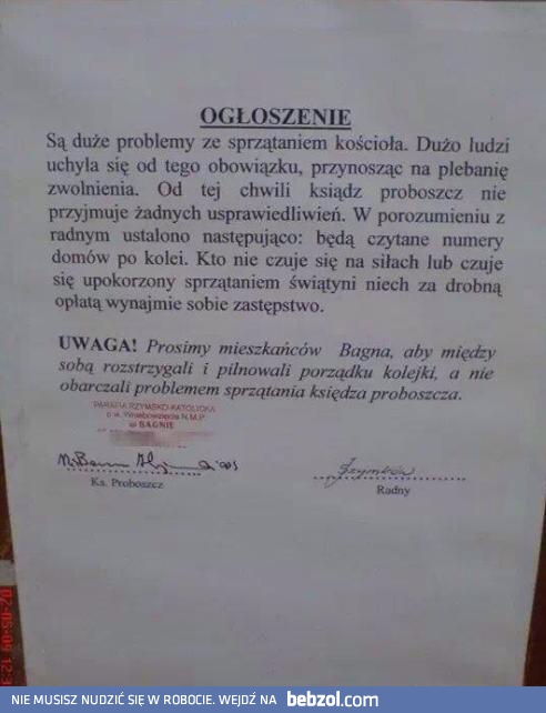 Sprzątaj dla Jezusa!