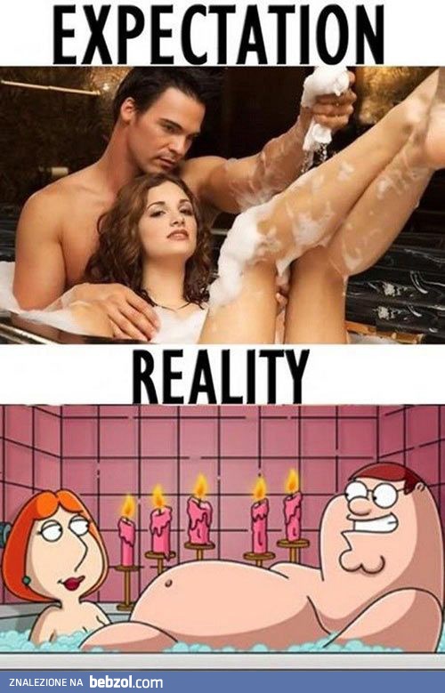 Kąpiel we dwoje - oczekiwania vs rzeczywistość