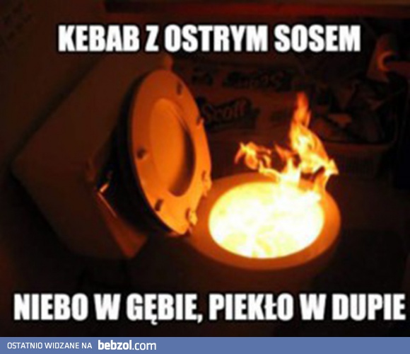 Kebab z ostrym sosem