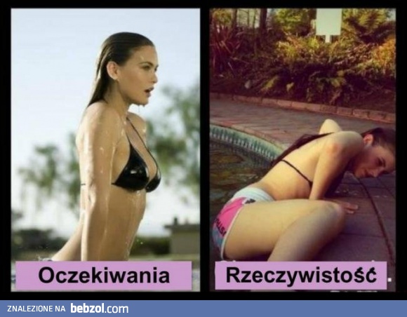 Kobieta na basenie - oczekiwania a rzeczywistość