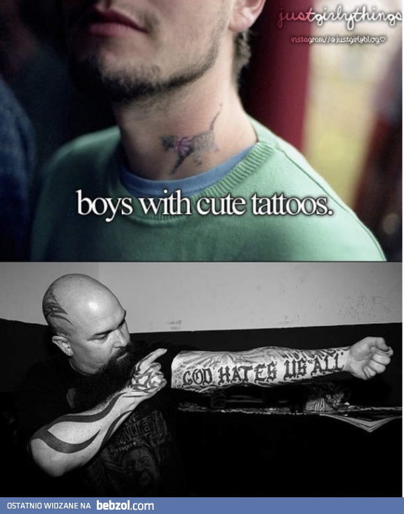 Chłopcy i ich słodkie tatuaże