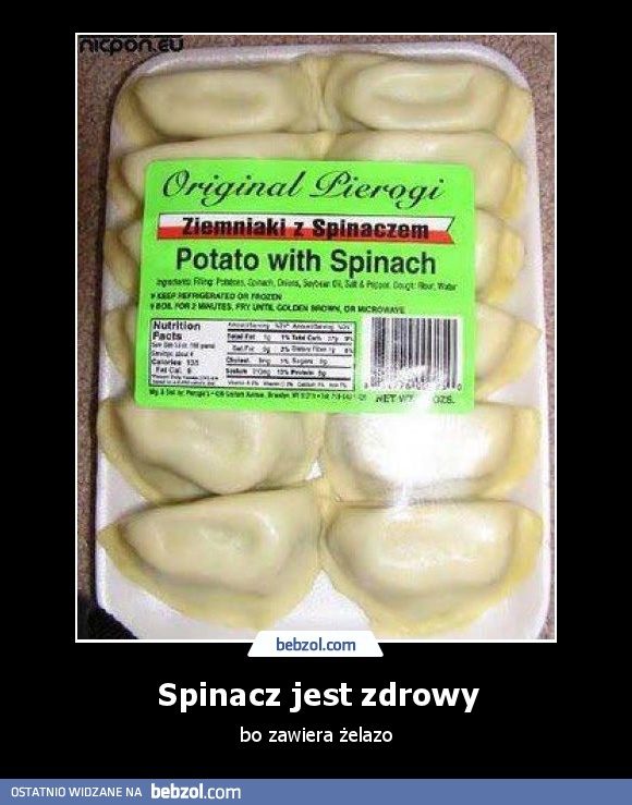 Spinacz jest zdrowy