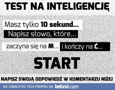 Szybki test na inteligencje i elokwencje