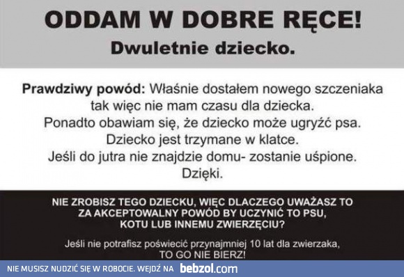 Oddam w dobre ręce!
