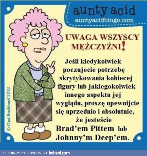 Uwaga do mężczyzn