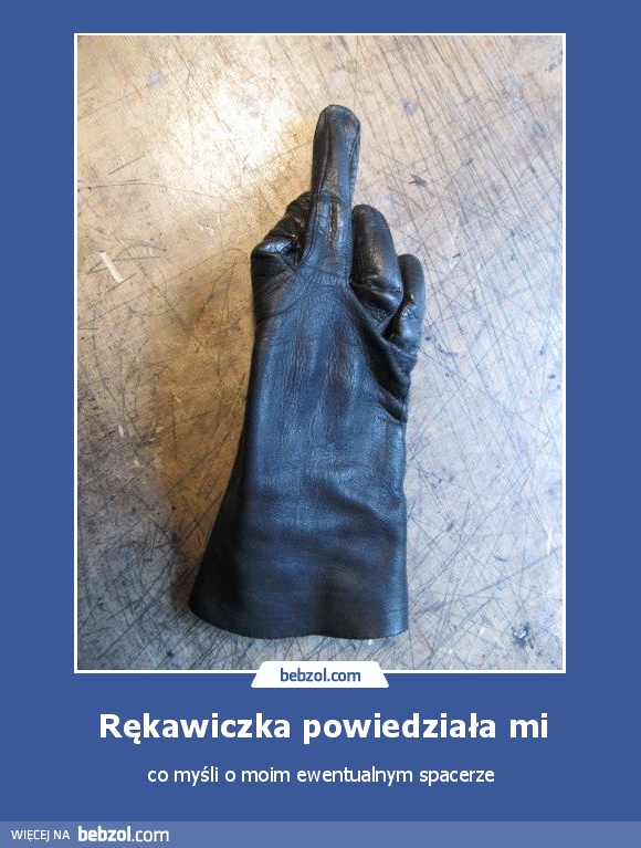 Rękawiczka powiedziała mi