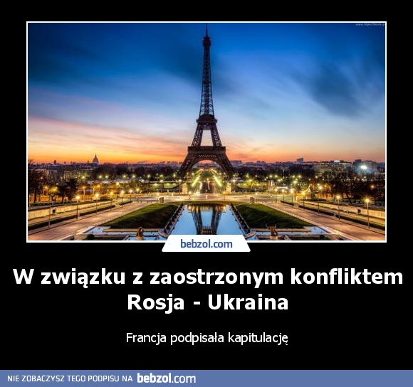 W związku z zaostrzonym konfliktem Rosja - Ukraina