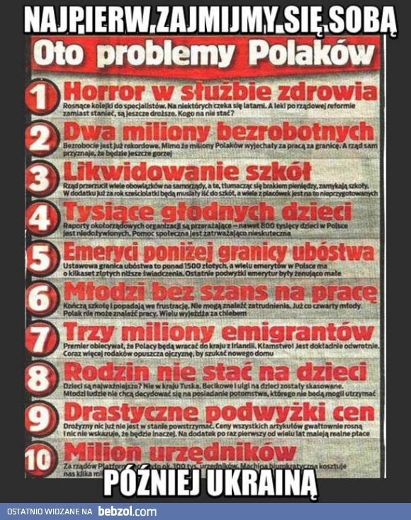 My też mamy swoje problemy