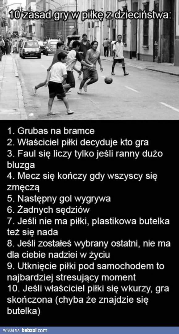 10 zasad gry w piłkę nożną