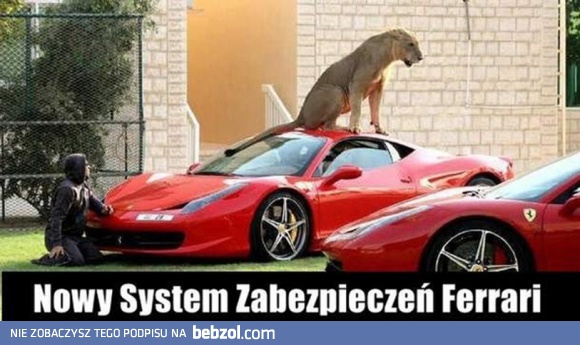 Nowy system zabezpieczeń Ferrari