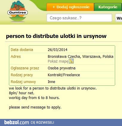 Do ulotek poszukuję