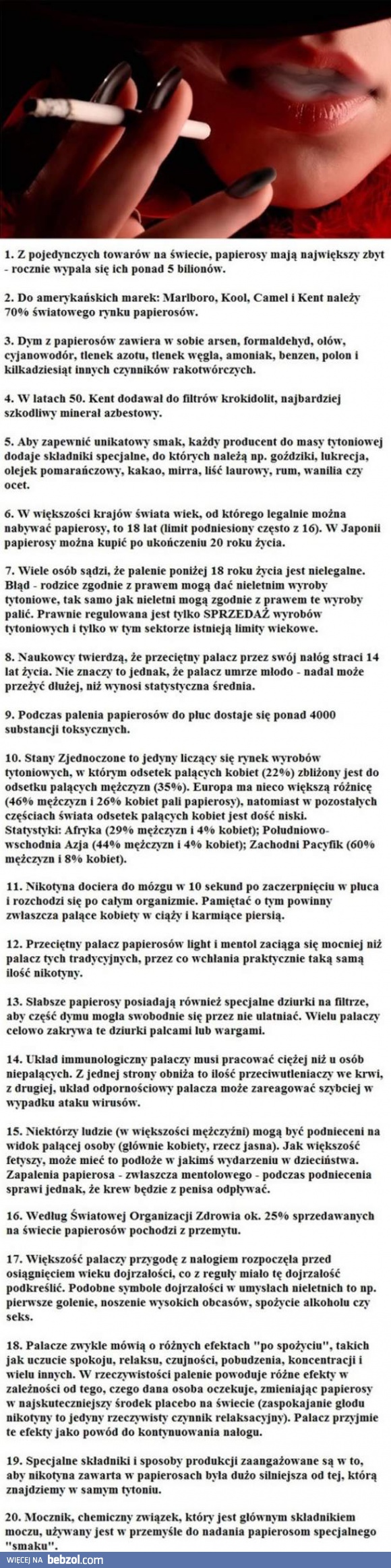 Ciekawostki o papierosach