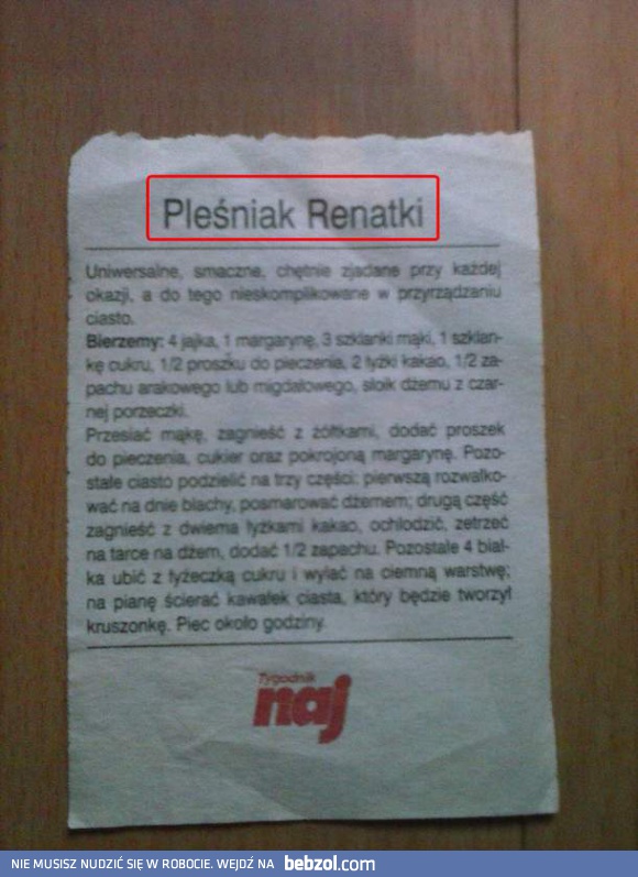 Niezbyt apetycznie brzmi