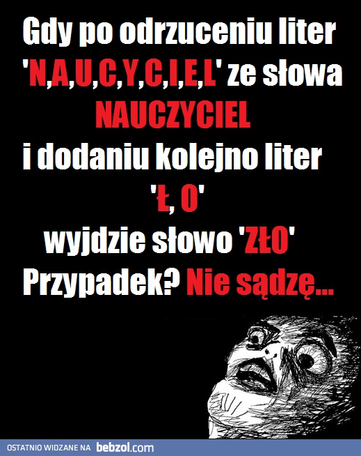 Słowo nauczyciel - przypadek?