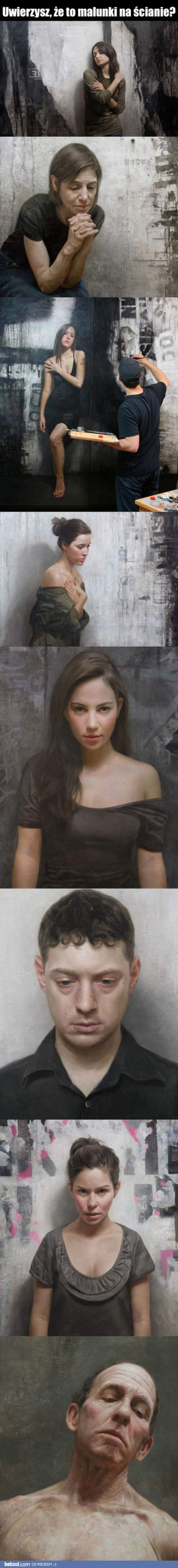 Bardzo realistyczne obrazy na ścianie