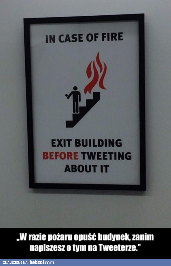 W razie pożaru