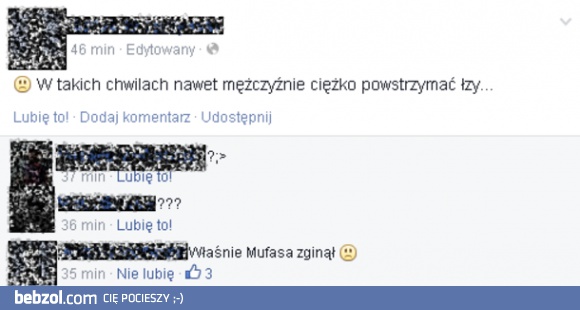 Nawet mężczyzna nie powstrzyma łez