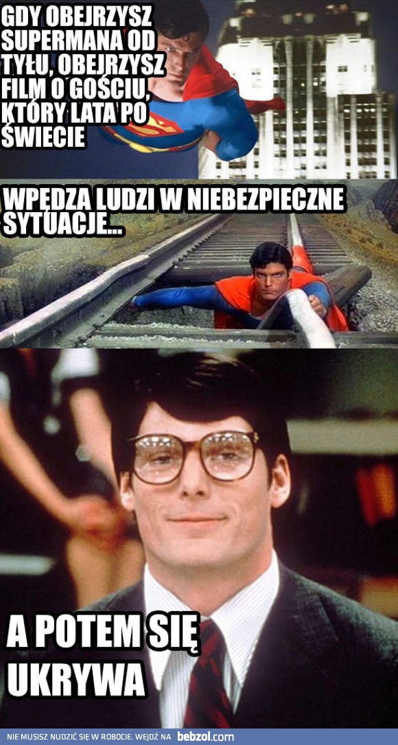 Superman od tyłu