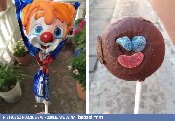 Lód w kształcie klauna