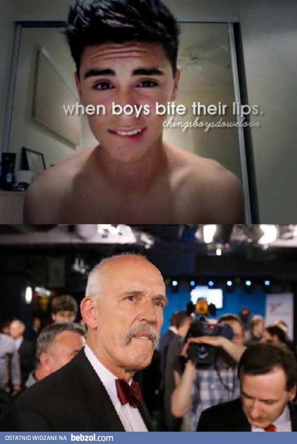Kiedy chłopcy przygryzają wargi