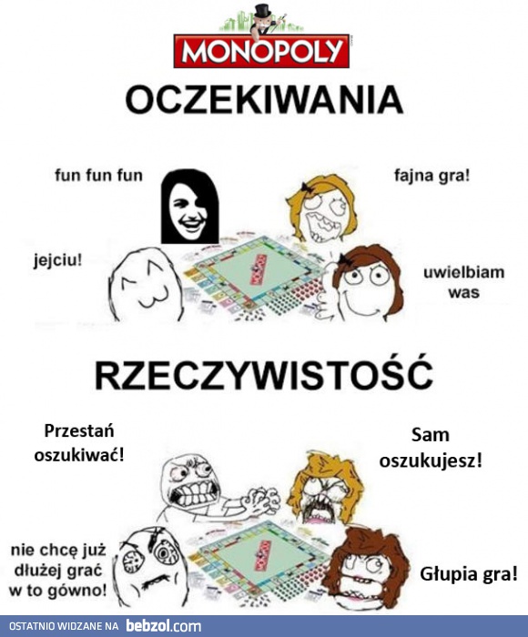 Gra w Monopoly - oczekiwania vs rzeczywistość