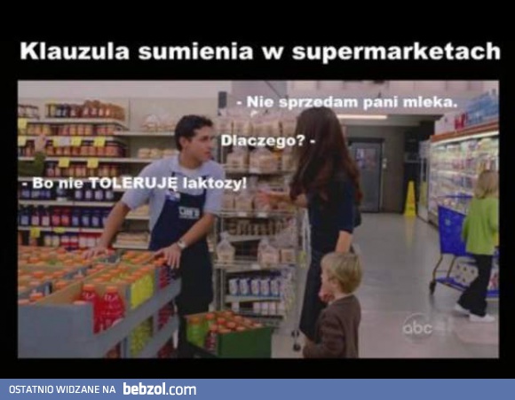 Klauzula sumienia w supermarkecie