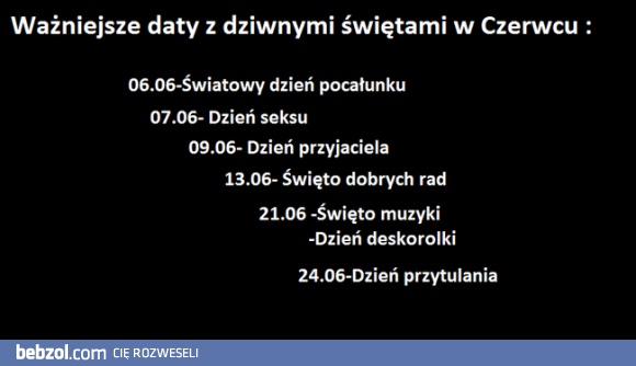 Ciekawe święta w czerwcu