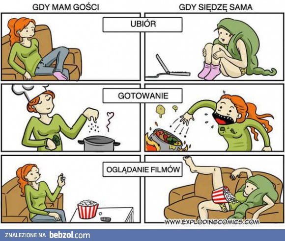 Jestem sama / mam gości