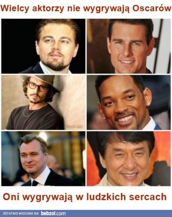 Wielcy aktorzy nie wygrywają Oscarów
