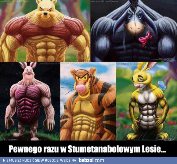 Kubuś Puchatek po siłowni