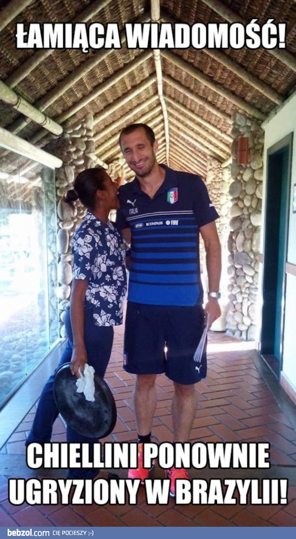 Chiellini znów ugryziony!