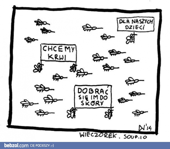 Manifestacja komarów