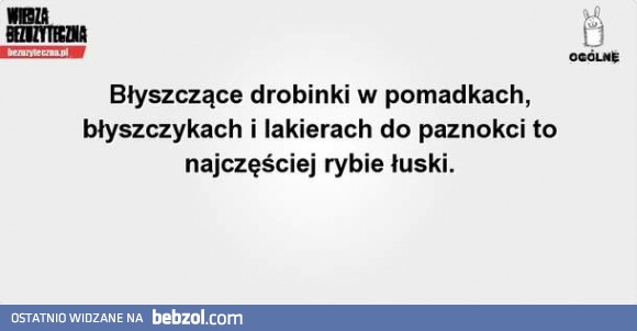 Błyszczące drobinki w kosmetykach