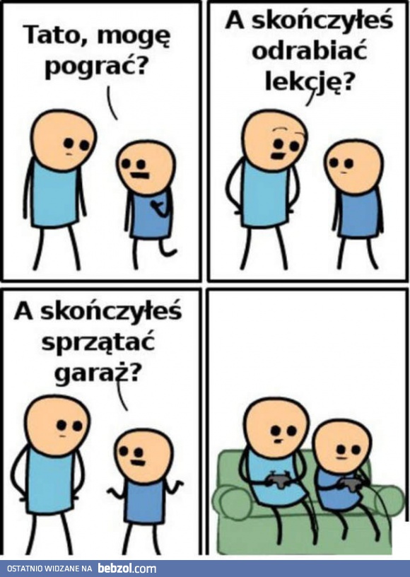 Tato, mogę pograć?