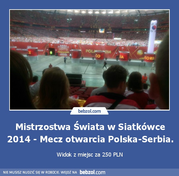 Mistrzostwa Świata w Siatkówce 2014 - Mecz otwarcia Polska-Serbia.