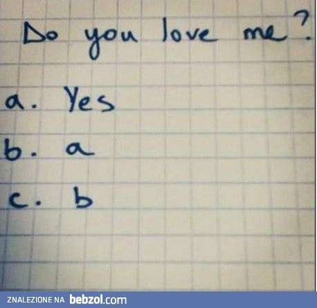 Kochasz mnie? Masz 3 odpowiedzi