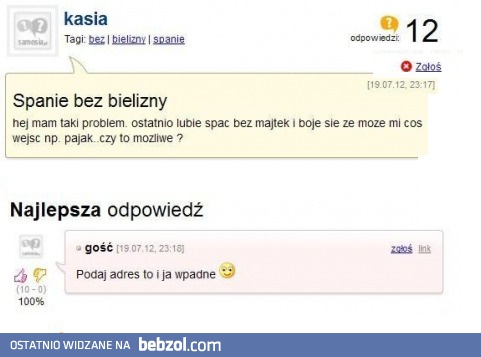 Spanie bez bielizny