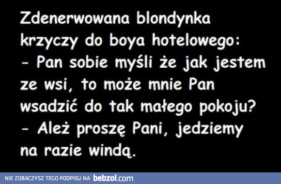 Zdenerwowana blondynka