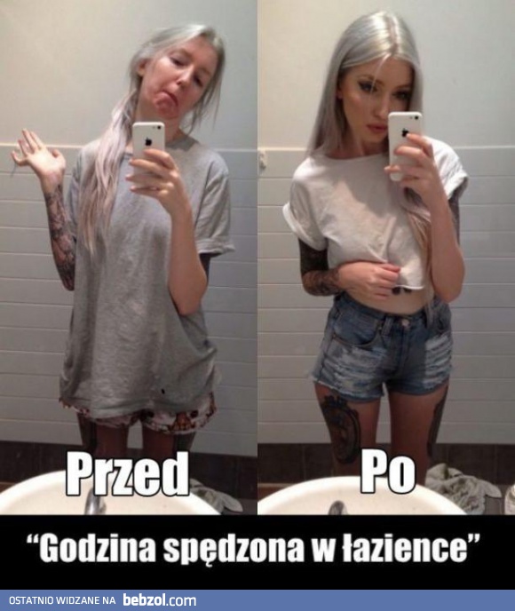 Godzinna w łazience