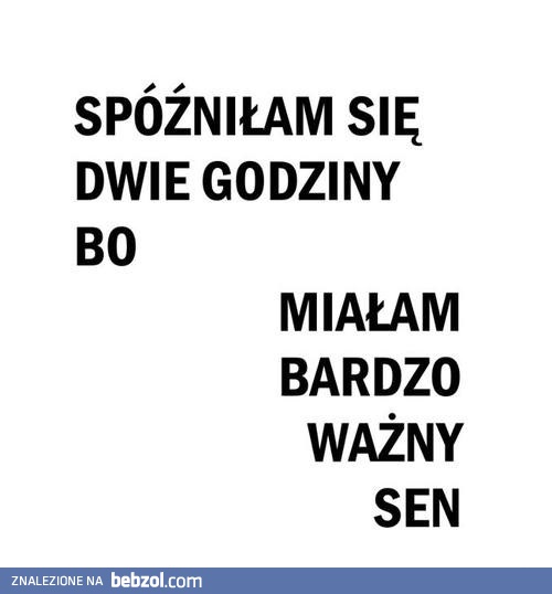 Bardzo ważny sen