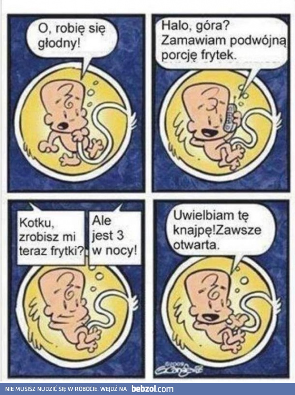 Zamawiam podwójną porcję frytek